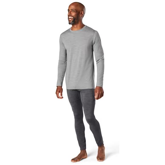 Smartwool All Season 150 Baselayer Long Sleeve Top Men's Medium Light Gray - Picture 3 of 3